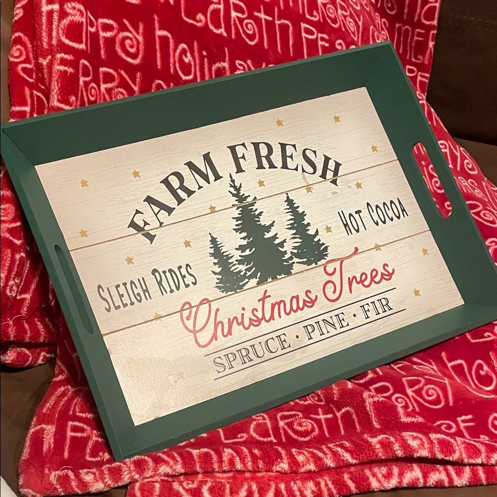 Farm Fresh Christmas Trees Holiday Tray
